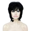 Aimole Short Layers Shaggy Full Wig Natural Wavy Hair Black Wigs Synthetic Hair Women Capless Wig (1 Black)