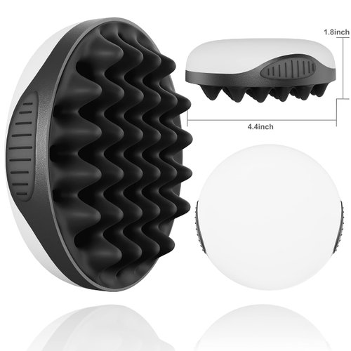 WTTORDE Silicone Twist Curl Hair Brush for Afro Waves, Detachable Two-Sided Wave Tool With Big and Small Holes for Men, Women, Short Hair, Black, 1 Pcs