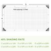 40% Shade Cloth Greenhouse Shade Cover with Grommets - Mesh Tarp for Pergola, Patio Plants, Chicken Coop, Garden, Outdoor, Backyard (6.5Ft x 13Ft)
