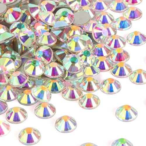 Rhinestones for Nails Crafts, Nail Rhinestones, Nail Gems and Rhinestones, Flatback Rhinestones 1440pcs AB Bulk Rhinestones Crystals Clear Glass Nail Diamonds Nail Art Rhinestones Diy Gifts-SS10/2.8mm