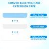 Hair Extension Tape, 240 Pieces Double Sided Adhesive Tape in Tape Replacement Invisible Waterproof Lace Front Wig Tape Tabs Real Hair Extensions Supplies for Human Hair Extensions No Residue 4x0.8cm