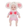 Full Silicone Doll Clothes Outfits for 14", Reborn Baby Doll Suit Accesories Set - Newborn Girl Boy Baby Clothing Gifts Set - PinkBunny Set (Clothes Only)