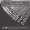 KINGMAS 150 Pcs Nail Swatches Sticks with Ring, Clear Nail Art Color Display False Nail Tips Polish Practice Sticks (1~150 Number Posted)