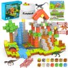 Magnetic Blocks 108PCS Magnetic Building Blocks for Boys 6-8 with 6 Dinosaur Toys, Magnetic Building Blocks Toddler Toys for 6+ Year Old Boys & Girls, Creative Kids Games Kids Toys
