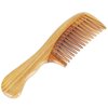Onedor Handmade 100% Natural Green Sandalwood Hair Combs - Anti-Static Sandalwood Scent Natural Hair Detangler Wooden Comb (Wide Tooth)