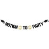 Motion to Party Banner,Graduation Party Decorations For Class of 2024 Law School/Passed the Bar Graduation Party Supplies Gold Black