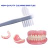 Ocircle Denture Cleaning Brush hygienic Denture Cleaner Set, T-Shaped Denture Special Toothbrush Tool, Small Hard Toothbrush, for Denture Care(Pack of 3)