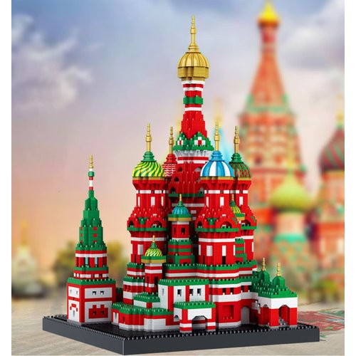 Uvini Adult Building Block Set, Saint Basil's Cathedral Architecture Model Micro Mini Blocks, Famous Landmark Architecture Collection, Educational Mini Blocks, 4300 PCS