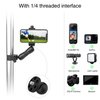 Taisioner Super Camera Clamp Mount 3.6" Socket Arm 360°Ball Head Magic Arm 1/4" Thread for Canon Nikon/Digital Camera/DSLR/Gopro/Insta360/LED Light(Gopro Adapter,Phone Holder)