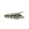 Generic Small blue or clear rhinestone flower alligator hair clip for fine thin hair (Primary color: Blue)
