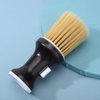 Neck Hair Cutting Duster Brush, Soft Barber Neck Duster Brush with Powder Storage, Hair Sweep Brush for Neck Shoulder, Hair Brush Barber Cleaning Hairbrush Hair Sweep Styling Tool(Black)