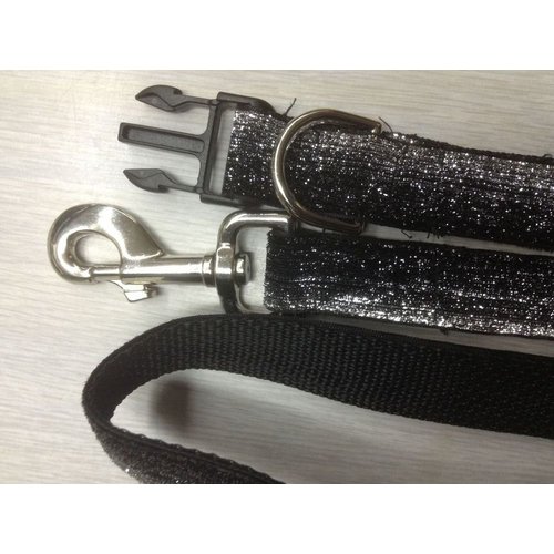 SWEYN II Designer Dog Collar & Lead. Black.11"-15"