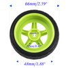 HIRCQOO 5-Spoke 12mm Hex Hub Wheel Rims & Rubber Tires Compatible with HSP Tamiya HPI Kyosho 1/10 On-Road Touring Car,WLtoys 1/14 144001 Traxxas 1/16 Slash RC 1/18 A959B Buggy (Green)