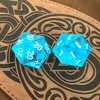 Meokkaebi Roll of Fate D20 Dice Set – All Natural 20 or All Natural 1 – Perfect for D&D Players Seeking Epic Wins or Failures (Blue)