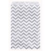 N'ice Packaging 100 Bags Flat Plain Paper or Patterned Bags for candy, cookies, merchandise, pens, Party favors, Gift bags (Silver, 4" x 6")