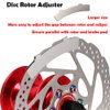Farbetter Bike Disc Brake Kit, Including Front and Rear Caliper, 160mm Rotor, Mechanic Tool-Free Pad Adjuster for Mountain Bike, Road Bike, Fixed Gear Bike, MTB, BMX (Red)