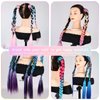 Kids Ponytail Extension With Hair Tie, Pink Ponytail Extension, Crazy Hair Day Colored Hair Extensions for Kids, Festival Hair Rave Hair Extensions 2 Packs 25 inch