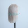 Aprilhair Pre-plucked #60 White Platinum Blonde Bob Lace Front Wigs Straight Glueless 130% Density Short Cut Brazilian Virgin Human Hair Full And Thick Free Part (#60, 10 Inch)