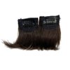 2pcs Human Hair Short Thick Hairpieces Adding Extra Hair Volume Clip in Hair Extensions 4" Brazilian Virgin Hair Topper for Thinning Hair Women and Men 2 packs Lot (Dark Brown)