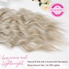 REECHO Clip in Hair Extensions, 4PCS Blonde Hair Extensions 24" Thick Long Beach Waves hair extensions HE003 Invisible Lace Weft Natural Soft Hairpieces for Women – Ash Blonde with Highlights