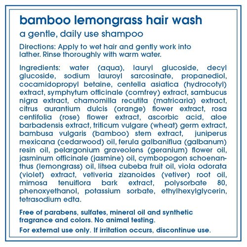 LATHER Bamboo Lemongrass Shampoo & Conditioner Set - Gentle Daily Moisturizing Shampoo & Hair Detangler Conditioner for All Hair Types - Lightweight, Non-Greasy, Sulfate Free - 8 Fl Oz Bottles
