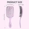 Daily Gard Detangling Brush, Dry and Wet Vented Detangler Hair Brush for Women and Men, Professional Paddle Curved Styling Hairbrush for Straight/Curly/Thick/Long/Wavy/Damaged Hair, Purple