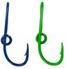 Custom Colored Eagle Claw Hat Fish Hooks for Cap -Set of Two Hat pins- One Blue and One Lime Green Hat Hook Money/Tie Clasp