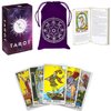 BLYSSAFY Classic Tarot Cards with Guide Book & Tarot Bag,78 Tarot Cards with Meaning on Them,Durable Tarot Fortune Telling Game for Beginners Set (Purple)