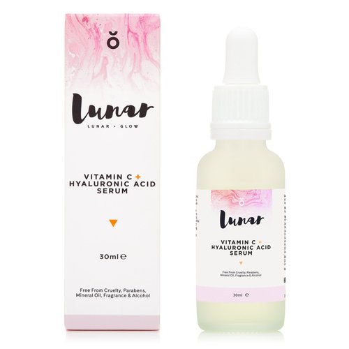 Vitamin C Hyaluronic Acid Serum by Lunar Glow. A Natural Anti Ageing Serum For Your Face & Skin. 1 fl.oz - 30ml.