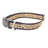 Sylvans Safari Nights Leopard Dog Collar (LG-1"x16"-28", Safari Nights (Black))