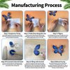 Filigree Enamel Art Painting Crafts Kit, 3D Blue Butterfly Craftwork Decor Gift DIY Crafts Supplies for Adults, Holiday Handmade Home Decor, Christmas Birthday Birthday Gifts, Hobby for Adult Women