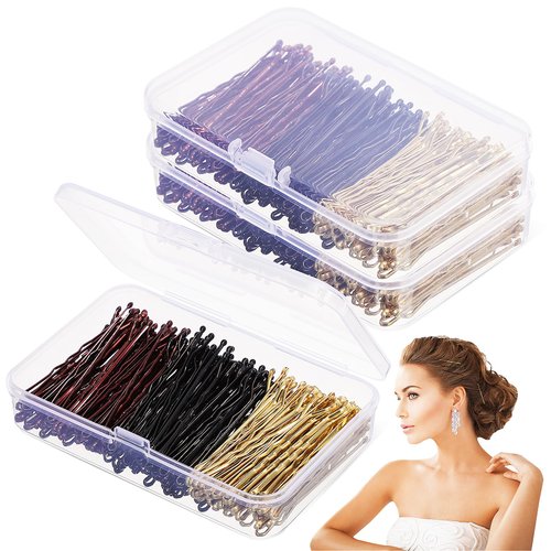 Ipetboom 450 Pcs 2 Inch Hair Bobby Pins Bulk with Storage Case, Clips for Women Girls and Hairdressing Salon Bun Pins for Thick Hair Thin hair and All Hair Types, Multi color