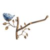 Owlgift Wall Mounted Metal Toilet Tissue Holder w/Ceramic Bird, Roll Organizer for Bathroom - Bronze