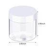 SATINIOR 6 Pack Plastic Pot Jars Round Clear Leak Proof Plastic Container Jars with Lid for Travel Storage, Eye Shadow, Nails, Paint, Jewelry (5 oz, White)