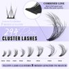 Fluffy Lash Clusters with Bottom Lashes 12-25mm Thick Cluster Eyelash Extensions 294Pcs Wispy Individual Lashes with Lower Eyelash Clusters 100D Plant Fibers Lashes Clusters DIY at Home, by Yaiseiko