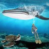 Ocean Sea Marine Animal Figure Toys Playsets 3 PCS Diver Blue Whale Sea Turtle Model Toy Desktop Decoration Collection Party Favors Toys for Boys Girls Kids