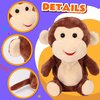 Easfan Talking Monkey Repeat What You Say Electric Nodding Plush Funny Interactive Speaking Toys Buddy Birthday Gifts for Kids Toddlers Brown,7"