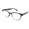 ColorViper Flexible Memory Frame reader Unisex lightweight Reading Glasses 0.74 Oz (OVAL matte burgundy brown WOOD LIKE, 1.50)