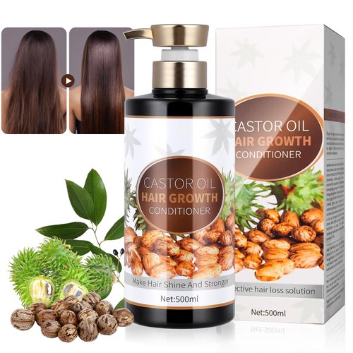 Silvercell Castor Oil Conditioner Hair Growth Conditioner, Castor Oil Shampoo and Conditioner Moisturizing Oil Control, Thickening Conditioner Hair Conditioner for Damaged Dry Hair, 16.91 fl.oz