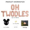 Geloar Oh Twodles Balloons Banner, Oh Twodles 2nd Birthday Party Decorations for Themed of Minnie Micky Mouse for Girl Boy Oh Twodles Birthday Party Supplies Decorations Set Of 12PCS Kit (Rose Gold)