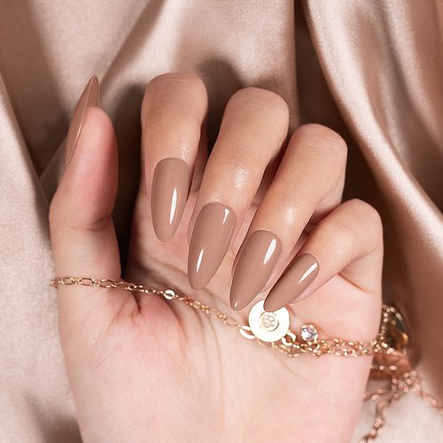 RARJSM Gel Nail Polish Nude Chocolate Brown Milky Gel Nail Polish Opaque Skin Tone 15ml 1 Piece Neutral Colors Soak Off UV LED Cured Nail Gel Polish for Nail Art French Manicure Salon DIY Home