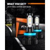 SEALIGHT H11 Yellow LED Fog Light Bulb or DRL, 400% Much Brighter Amber Fog Lights LED 6000 Lumens 3000K Amber Yellow Light, 12 CSP LED Chips, Plug-and-Play, IP67 Design