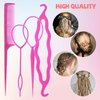 Nafaboig Hair Accessories for Girls, 24 Colors(about 2000Pcs) Mini Rubber Bands with 100pcs Small Cotton Toddler Hair Ties, 5Pcs Square Colorful Ponytail Elastic Hair Ties and 4 Hair Styling Tools