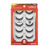 Laflare 3D Cashmere False Eyelashes Multipack, Ultra Soft, Glam, Luxurious, Cruelty-Free, Reusable, Fake Eyelashes 5 Pairs Value Pack (105X5P)
