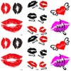 Yesallwas 6 Sheet cute Temporary Tattoo Sticker Fake Tattoos for Women Girls Models, Long Lasting Body Art Makeup red lip temporary tattoos