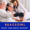 BRACEOWL-Carpal Tunnel Wrist Brace, Night Wrist Sleep Support Splint-Fits Right Hand or Left Hand, Wrist Pain Relief, Wrist Support Brace for Women, Men