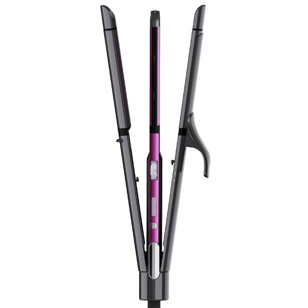 PRITECH 3-IN-1Multifunctional Hair Iron, Ceramic Flat Iron with Negative Ions, Adjustable Temp(260℉-430℉)