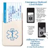 6-Pack Medical Alert Wallet Cards with Protective Tyvek Sleeves Emergency Medical Card with Bonus Medical Symbol Adhesive Card Holder for Smartphones