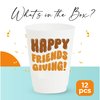 Friendsgiving Cups Disposable - Set of 12 - Happy Friendsgiving Decorations, Friendsgiving Party Ideas and Supplies, Friendsgiving Party Favors for Adults, Funny Thanksgiving Cups or Glasses