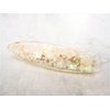 Generic 2 3/4 inch blue or creme oval speckled alligator hair clip barrette (Primary color: Creme)